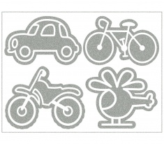 Reflexní nažehlovací motivy - dopravní prostředky - helikoptéra